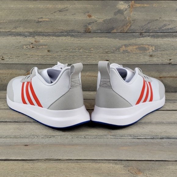 adidas RUN60S Men's Running Shoes White/Grey/Red - Picture 3 of 8